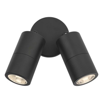 Där Lighting ORT0922 - LED външно стенно точково осветително тяло ORTEGA 2xGU10/5W/230V IP65 черно