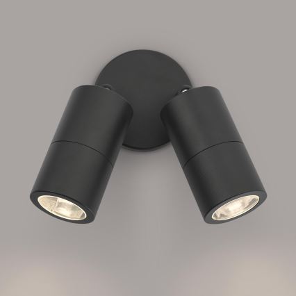 Där Lighting ORT0922 - LED външно стенно точково осветително тяло ORTEGA 2xGU10/5W/230V IP65 черно