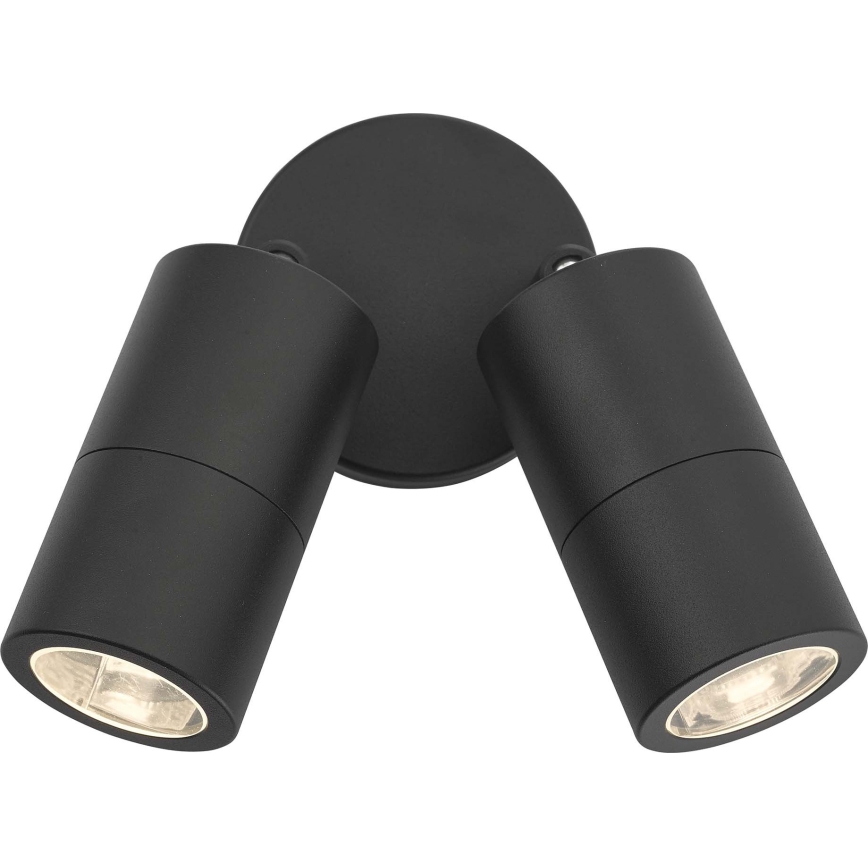 Där Lighting ORT0922 - LED външно стенно точково осветително тяло ORTEGA 2xGU10/5W/230V IP65 черно