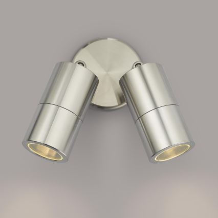 Där Lighting ORT0968 - LED външно стенно спот осветително тяло ORTEGA 2xGU10/5W/230V IP65 гланцов хром
