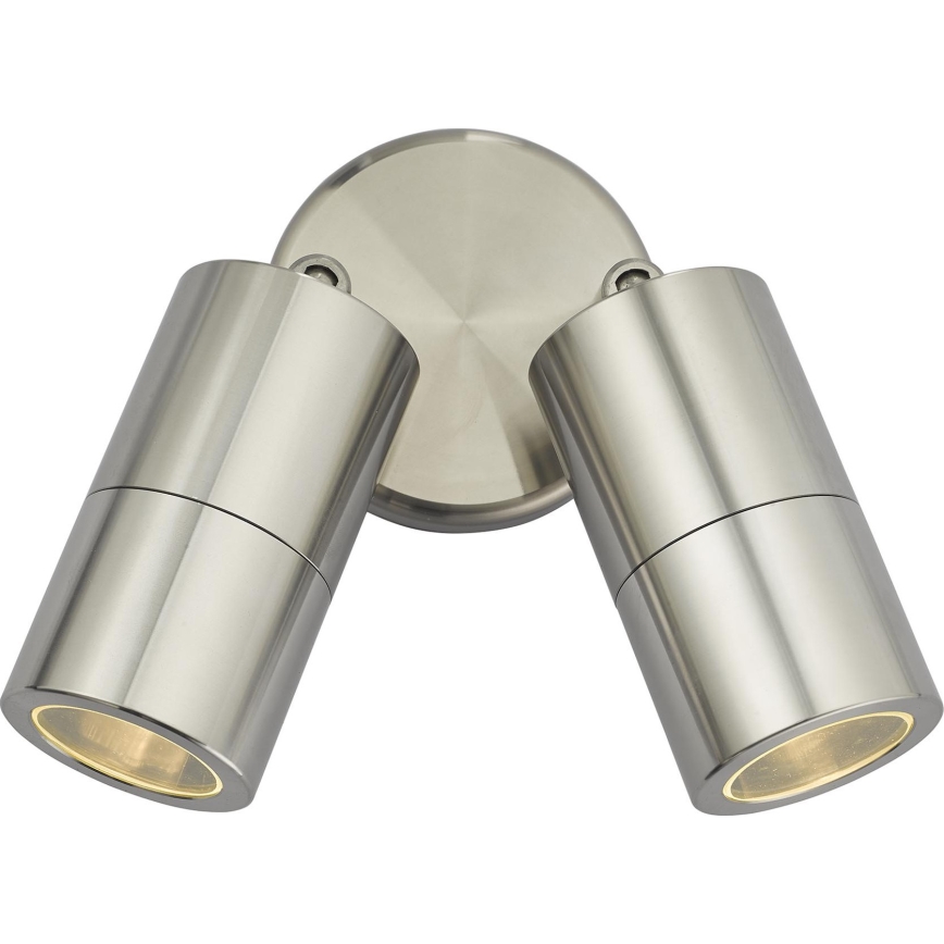 Där Lighting ORT0968 - LED външно стенно спот осветително тяло ORTEGA 2xGU10/5W/230V IP65 гланцов хром