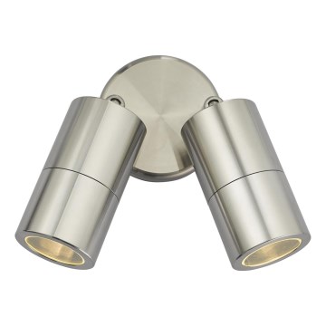 Där Lighting ORT0968 - LED външно стенно спот осветително тяло ORTEGA 2xGU10/5W/230V IP65 гланцов хром
