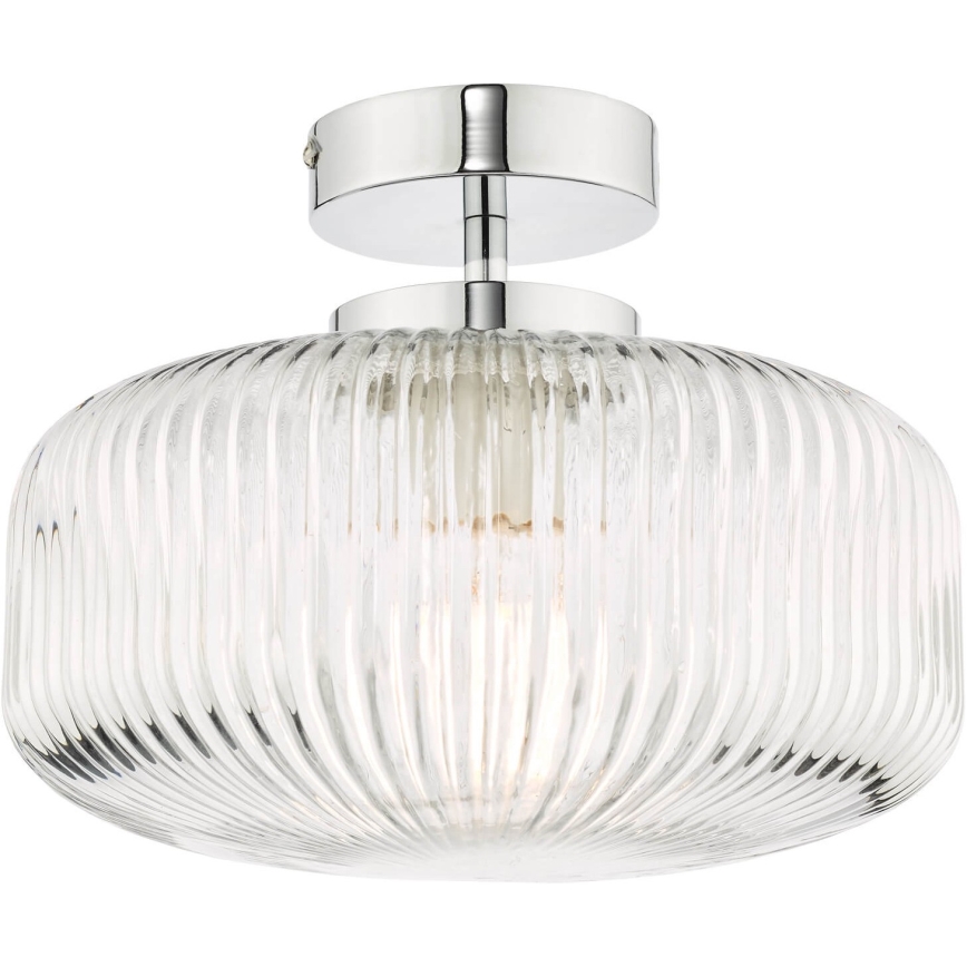 Där Lighting RIV5208 - Плафон за баня RIVA, повърхностно монтиран, 1xE27/60W/230V, IP44, лъскав хром