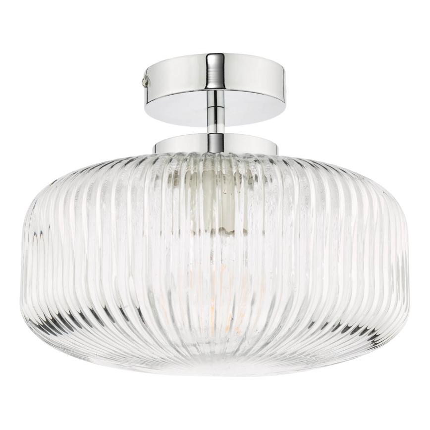 Där Lighting RIV5208 - Плафон за баня RIVA, повърхностно монтиран, 1xE27/60W/230V, IP44, лъскав хром
