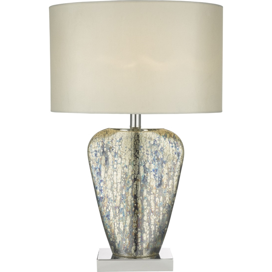 Där Lighting SYR4235 - Настолна лампа SYRACUSE 1xE27/60W/230V лъскав хром/кремава