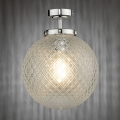 Där Lighting WAY0150 - Плафониера за баня WAYNE 1xE27/40W/230V IP44 диаметър 25 см лъскав хром