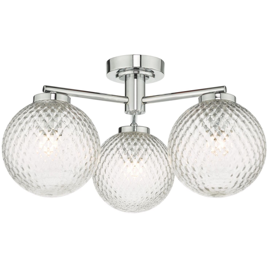 Där Lighting WAY5350 - Повърхностно монтиран полилей за баня WAYNE 3xG9/3W/230V IP44 лъскав хром
