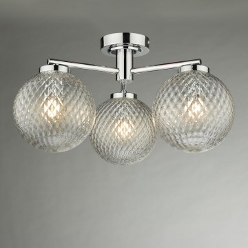 Där Lighting WAY5350 - Повърхностно монтиран полилей за баня WAYNE 3xG9/3W/230V IP44 лъскав хром