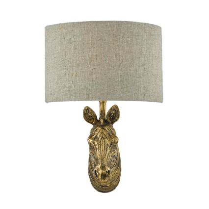 Där Lighting ABB0735 - Стенна лампа ABBY 1xE14/40W/230V лен/злато