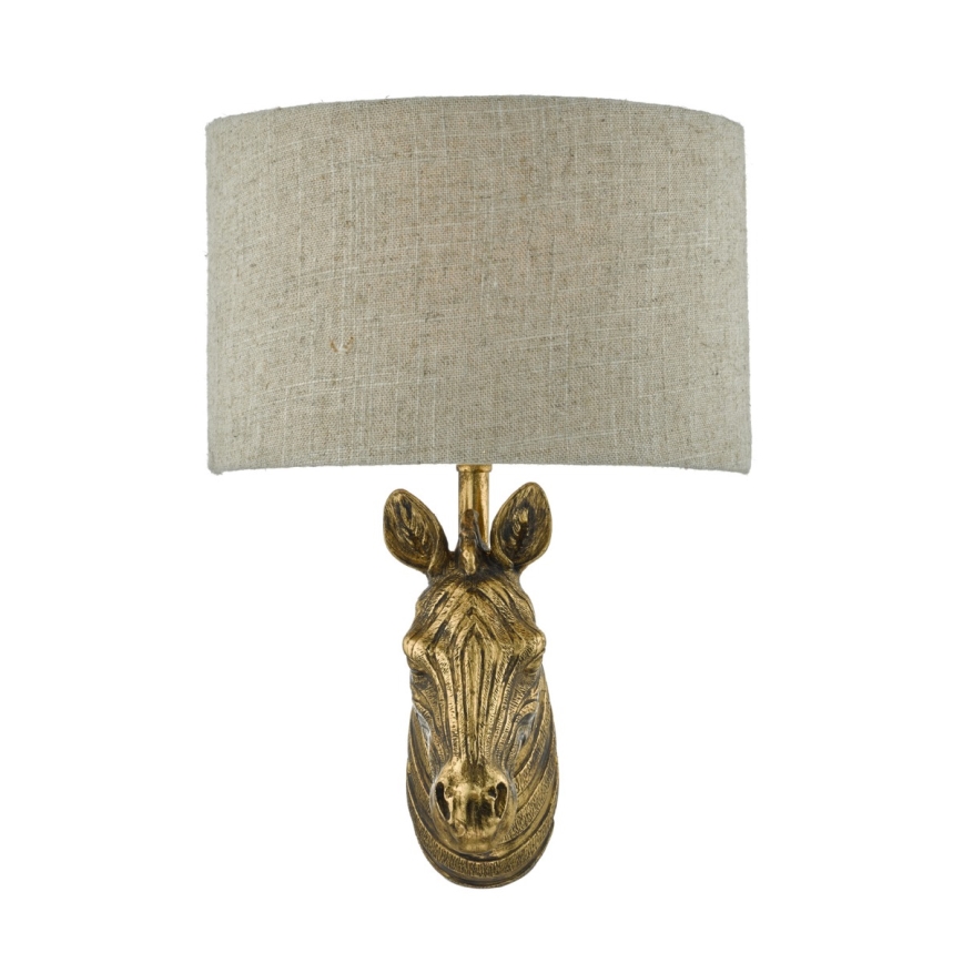 Där Lighting ABB0735 - Стенна лампа ABBY 1xE14/40W/230V лен/злато