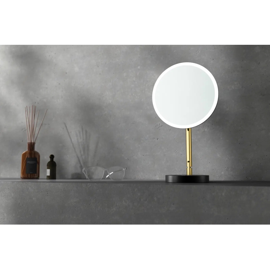 Deante ADI_Z812 - LED акумулаторно козметично огледало за баня SILIA LED/5V 5000 mAh 2700-6500K IP44