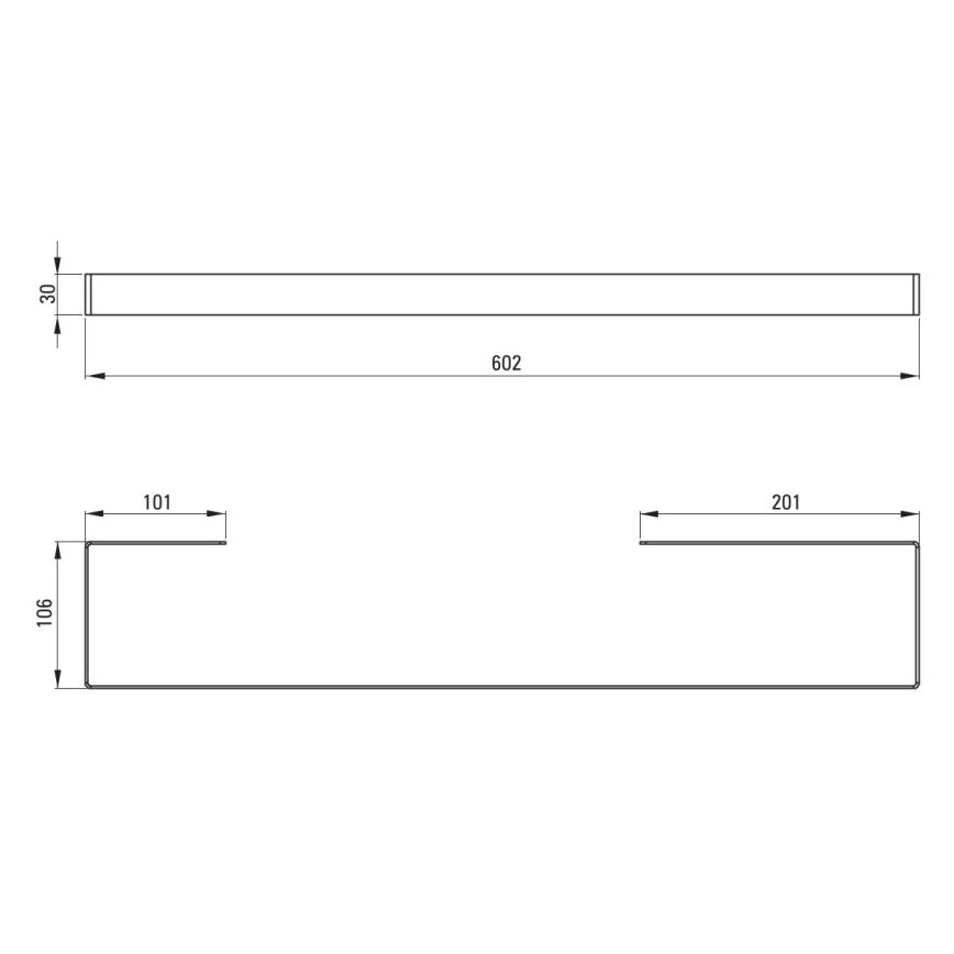 Deante ADM_A621 - Стенна закачалка за хавлии MOKKO 60 cm бяла