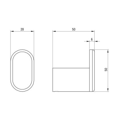 Deante ADR_0111 - стенна закачалка ROUND лъскав хром