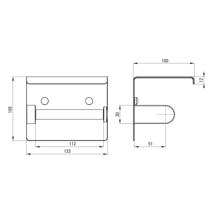 Deante ADR_0221 - Държач за тоалетна хартия ROUND, полирано хромово покритие