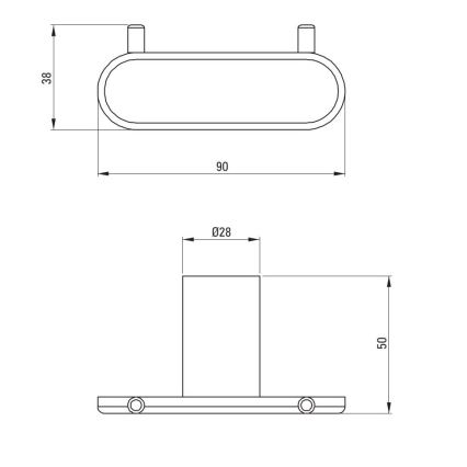 Deante ADR_N121 - Стенна кука ROUND черна