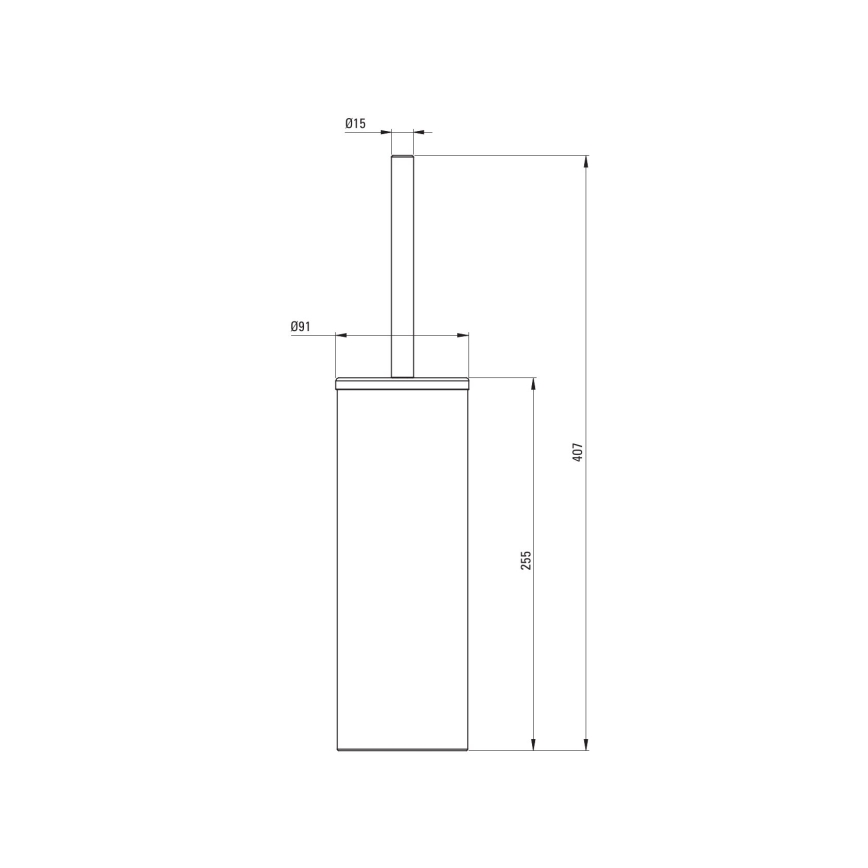 Deante ADR_N712 - Стояща WC четка ROUND черна