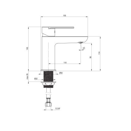 Deante BGA_020M - Смесител за умивалник ALPINIA блестящ хром