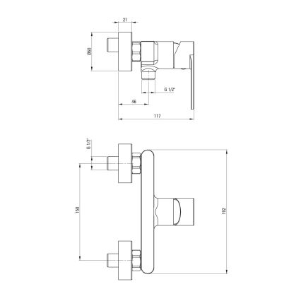 Deante BGA_N40M - Душ смесител ALPINIA черен