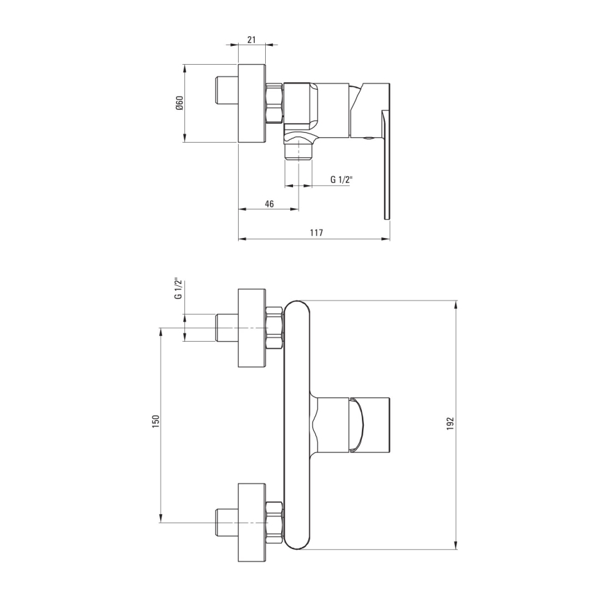 Deante BGA_N40M - Душ смесител ALPINIA черен