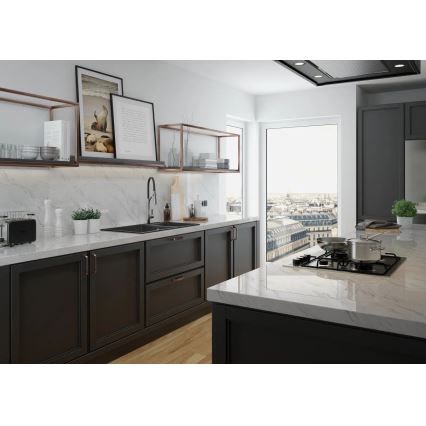 Deante BGB_B720 - Смесител за мивка с гъвкаво рамо GERBERA черен/хром