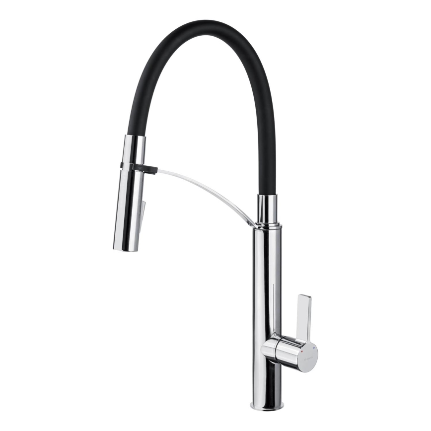 Deante BGB_B720 - Смесител за мивка с гъвкаво рамо GERBERA черен/хром