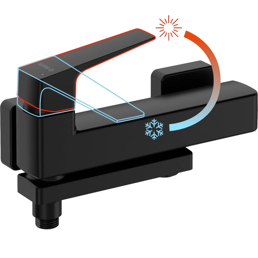 Deante BQL_N12M - Сгъваем смесител за вана BLUR черен