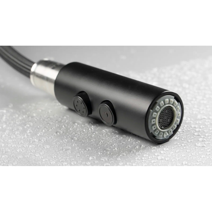 Deante BQO_N72M - Кран за мивка с издърпваща се пръскачка OLFATO черен