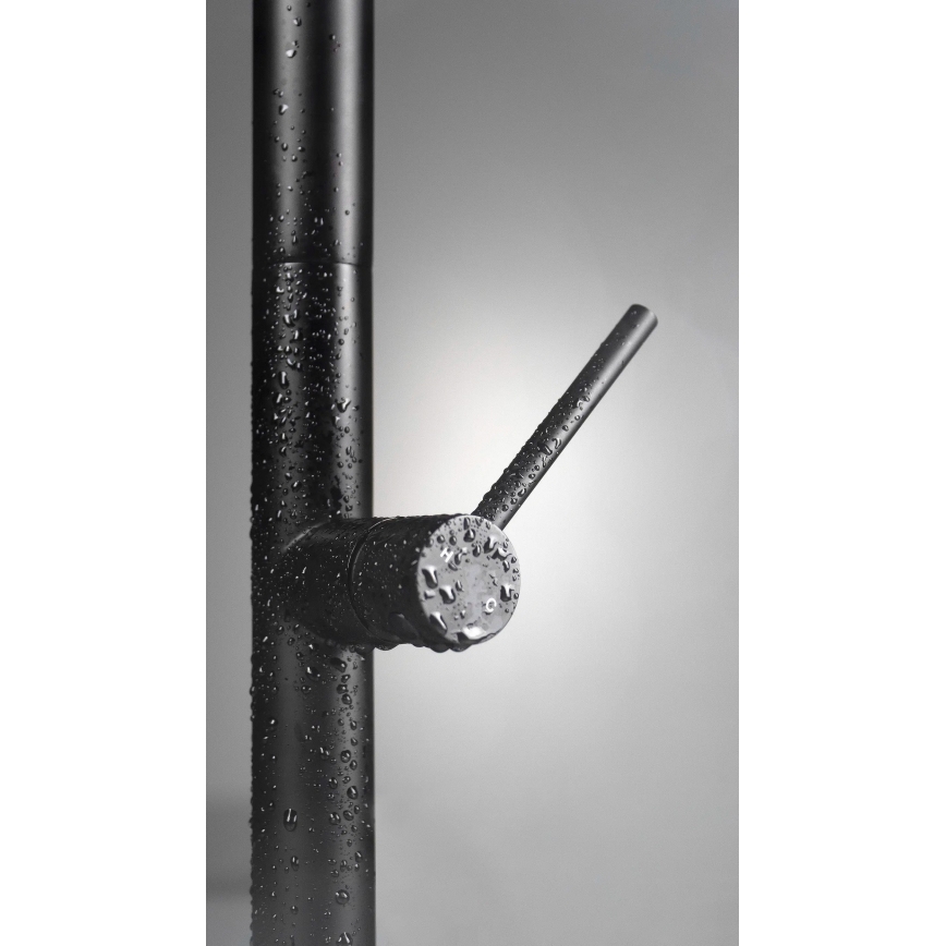 Deante BQO_N72M - Кран за мивка с издърпваща се пръскачка OLFATO черен