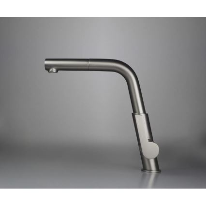 Deante BQS_D73M - Смесител за кухненска мивка с изтегляема душ-слушалка SILIA, титан