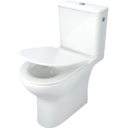 Deante CDJD6RPS - Подова тоалетна чиния JASMIN с тоалетна седалка, керамика/бяла