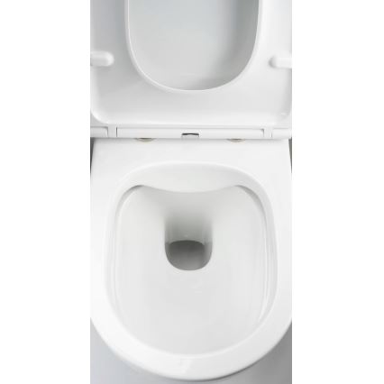 Deante CGRD6ZPW - Конзолна тоалетна ROUND с седалка SoftClose, керамика/бяла