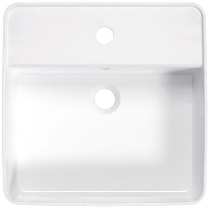 Deante CGS_6U4B - Мивка за плот с отвор за смесител SQUARE 42x42 см керамика/бял