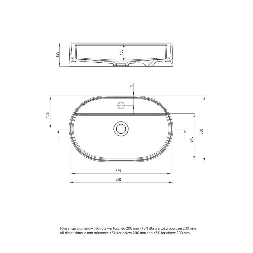 Deante CQS_5U6B - Мивка за плот с отвор за смесител SILIA 35x55 см гранит/бежов