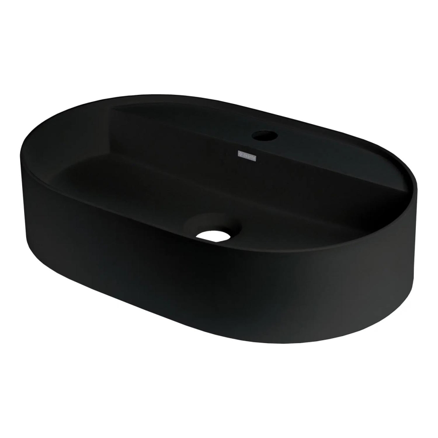Deante CQS_NU6B - Мивка за плот с отвор за смесител SILIA 35x55 см, гранит, черна