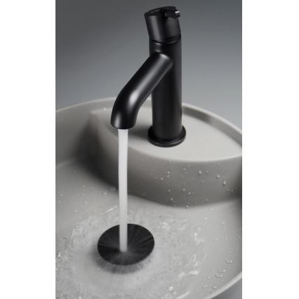 Deante CQS_SU4B - Мивка за плот с отвор за смесител SILIA Ø 36 см гранит/металически сив