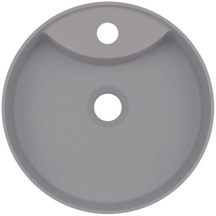 Deante CQS_SU4B - Мивка за плот с отвор за смесител SILIA Ø 36 см гранит/металически сив