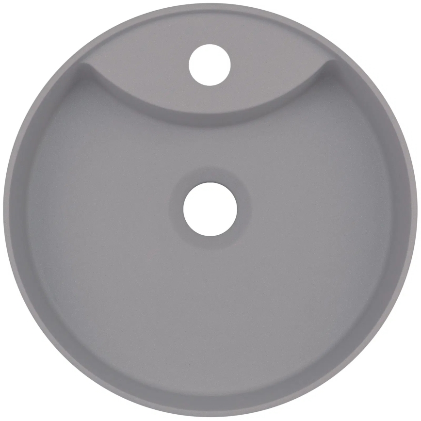 Deante CQS_SU4B - Мивка за плот с отвор за смесител SILIA Ø 36 см гранит/металически сив