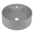 Deante CQS_SU4B - Мивка за плот с отвор за смесител SILIA Ø 36 см гранит/металически сив