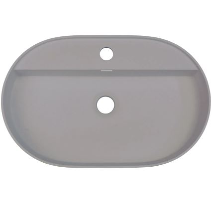 Deante CQS_SU6B - Умивалник за плот с отвор за смесител SILIA 35 x 55 см гранит/металически сив