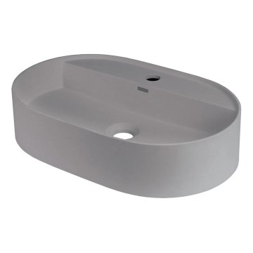 Deante CQS_SU6B - Умивалник за плот с отвор за смесител SILIA 35 x 55 см гранит/металически сив