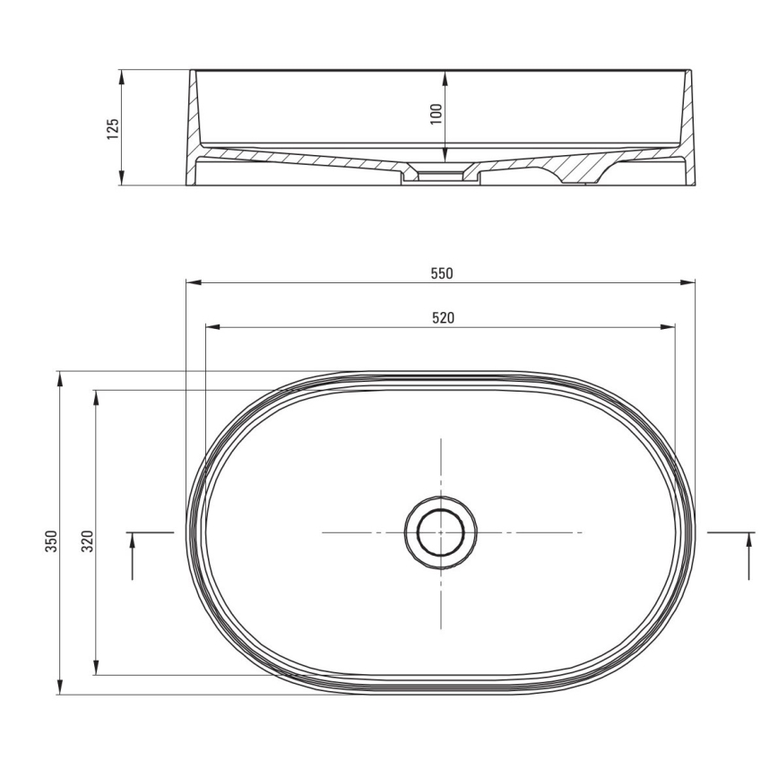 Deante CQS_SU6S - Мивка за плот SILIA 35x55 см гранит/металик сив