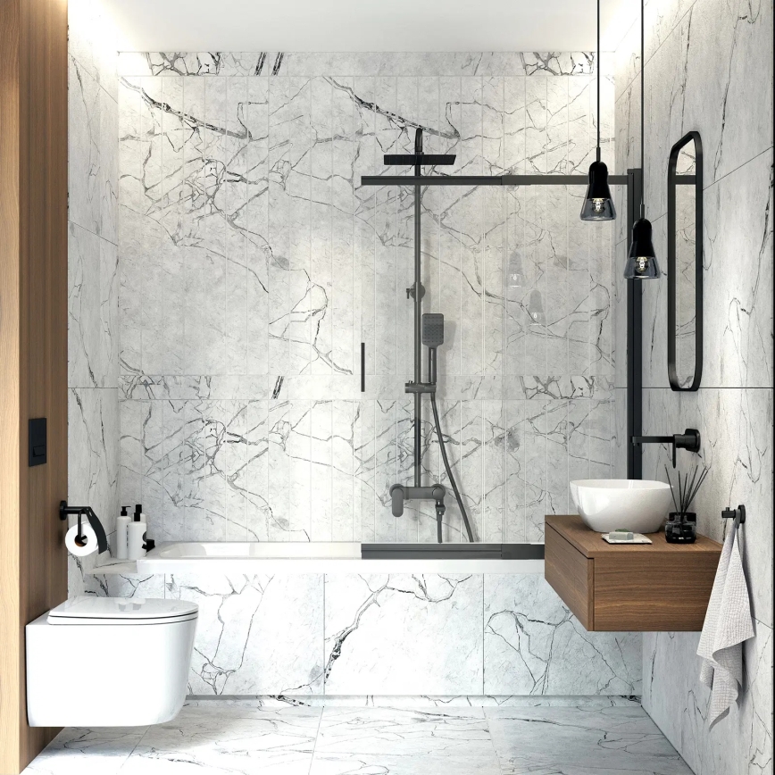 Deante NAC_N1AM - Комплект за душ с батерия ALPINIA черен