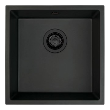 Deante ZQA_N10A - Кухненска мивка CORDA 44x44 см гранит/черен