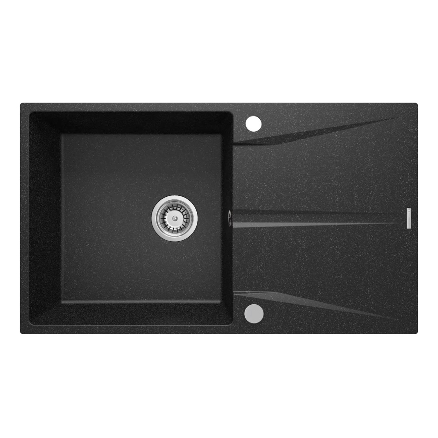 Deante ZRC_211A - Кухненска мивка CORIO 50x86 cm гранит/графит