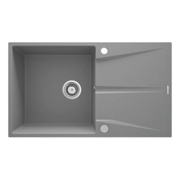 Deante ZRC_S11A - Кухненска мивка CORIO 50x86 см гранит/сив металик