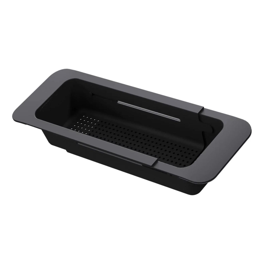 Deante ZZB_N00L - Изтегляща се кошница за мивка 57,4x13,4 cm черна