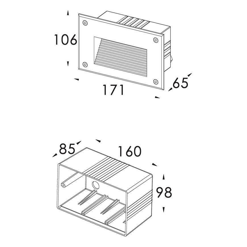 Deko-Light 100028 - Лампа за вграждане SIDE 1xG9/40W/230V IP65