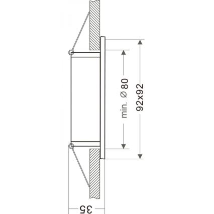 Deko-Light 110022 - Лампа за вграждане SIRRAH 1xGU5,3-MR16/35W/12V