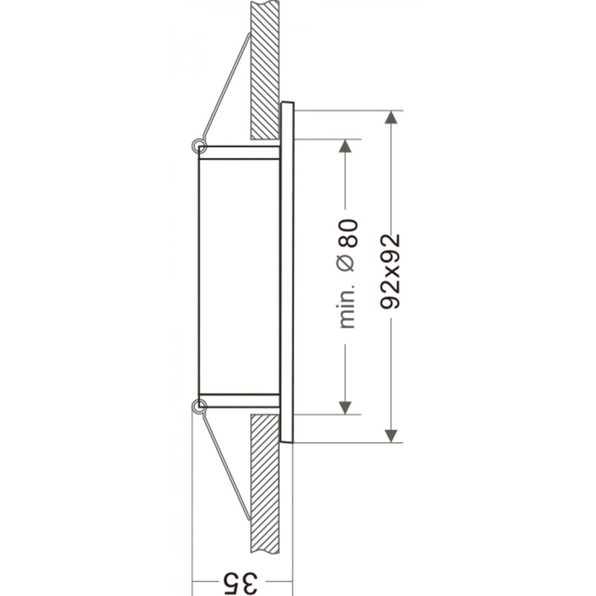 Deko-Light 110022 - Лампа за вграждане SIRRAH 1xGU5,3-MR16/35W/12V