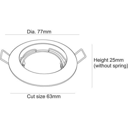 Deko-Light 120018 - Лампа за вграждане RUND 1xGU5,3-MR16/35W/12V лъскав хром